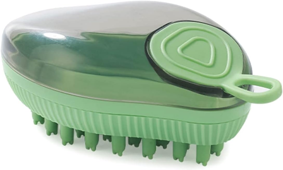 Transform Your Pet’s Bath Time with Our Silicone Soap Dispenser Bath Massage Pet Grooming Brush
