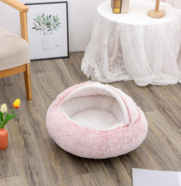 The Ultimate Comfort for Your Furry Friends: 2 In 1 Plush Warm Winter Pet Bed House