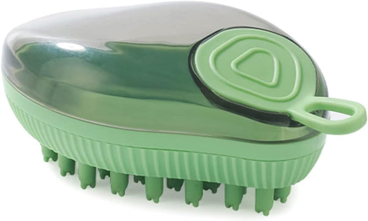 Transform Your Pet’s Bath Time with Our Silicone Soap Dispenser Bath Massage Pet Grooming Brush